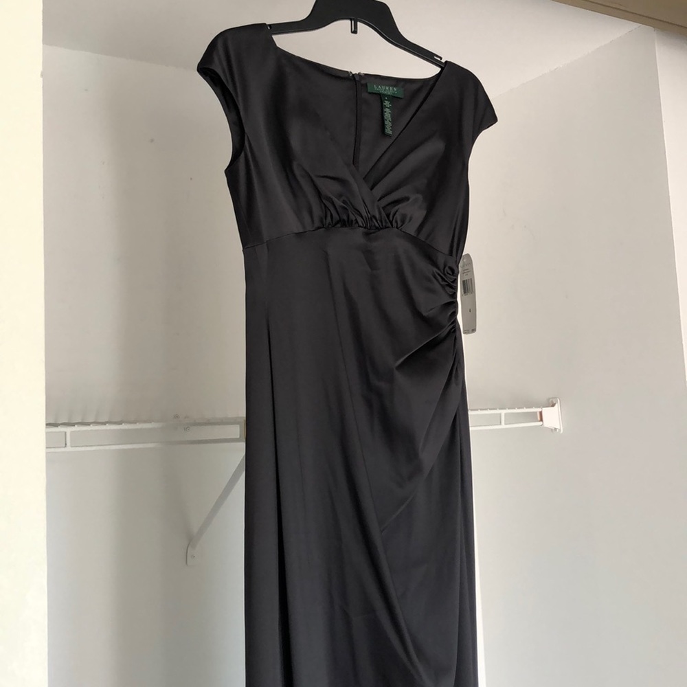 RALPH LAUREN EVENING GOWN MODERN GLAMOUR SLATE 4